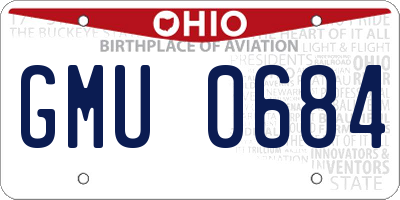 OH license plate GMU0684