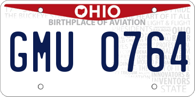 OH license plate GMU0764