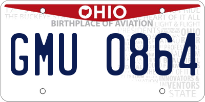 OH license plate GMU0864