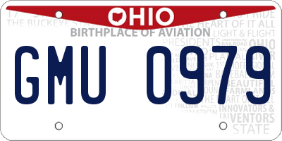 OH license plate GMU0979