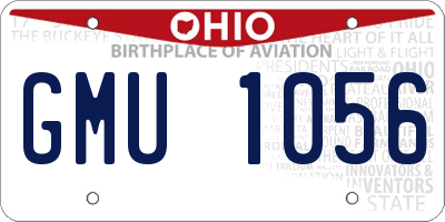 OH license plate GMU1056
