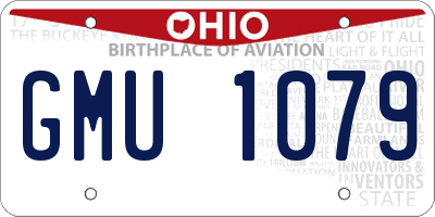 OH license plate GMU1079