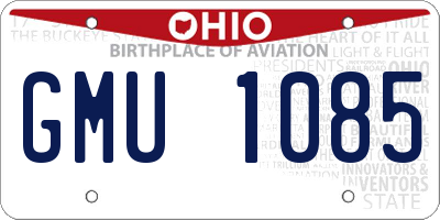 OH license plate GMU1085