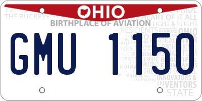 OH license plate GMU1150