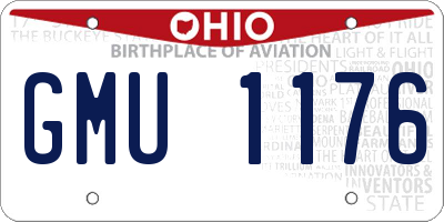 OH license plate GMU1176