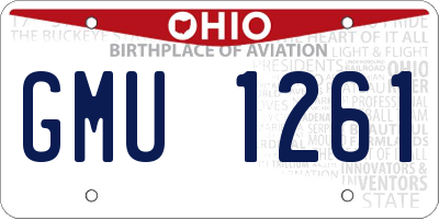 OH license plate GMU1261