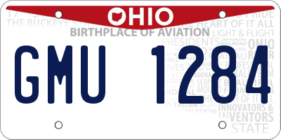 OH license plate GMU1284