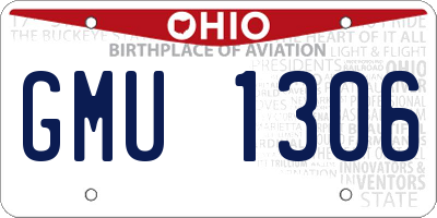 OH license plate GMU1306