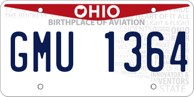 OH license plate GMU1364