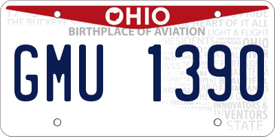 OH license plate GMU1390