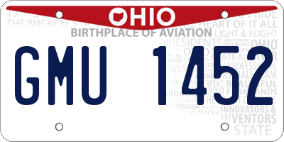 OH license plate GMU1452