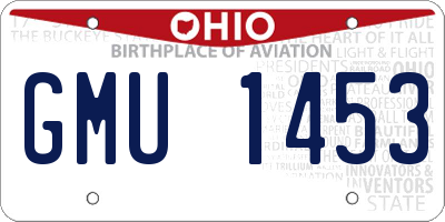 OH license plate GMU1453
