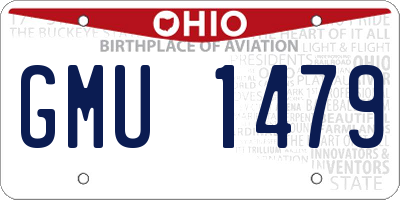 OH license plate GMU1479