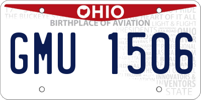 OH license plate GMU1506
