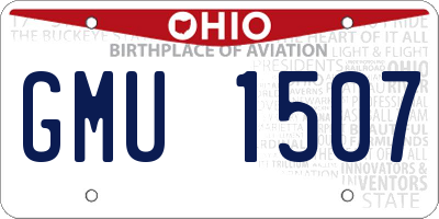 OH license plate GMU1507