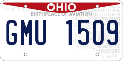 OH license plate GMU1509