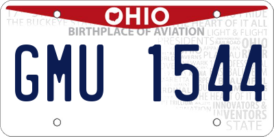 OH license plate GMU1544