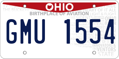 OH license plate GMU1554