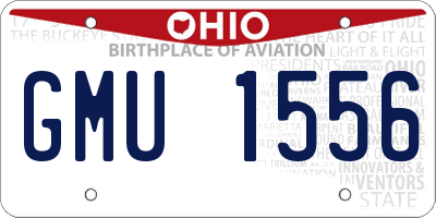 OH license plate GMU1556