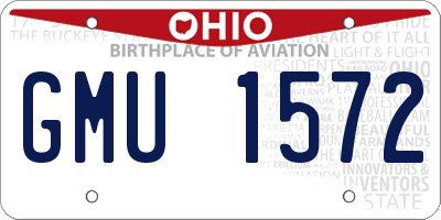 OH license plate GMU1572