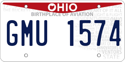 OH license plate GMU1574