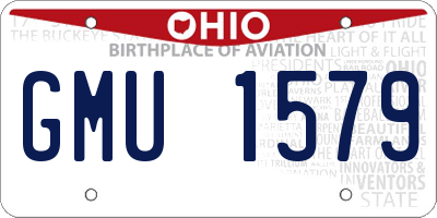 OH license plate GMU1579
