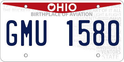 OH license plate GMU1580