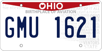 OH license plate GMU1621