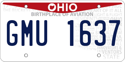 OH license plate GMU1637