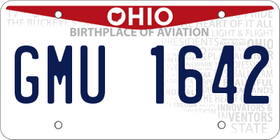 OH license plate GMU1642