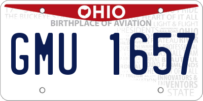 OH license plate GMU1657