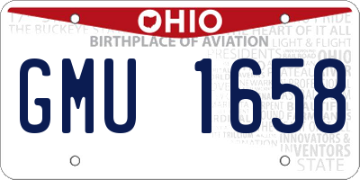 OH license plate GMU1658