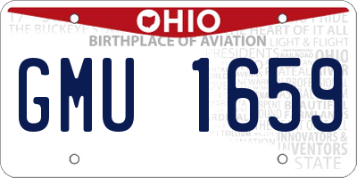 OH license plate GMU1659