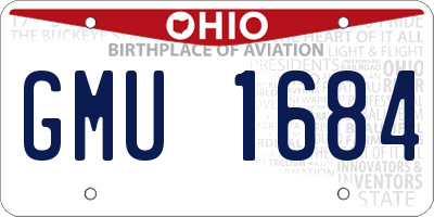 OH license plate GMU1684
