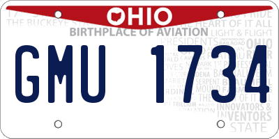 OH license plate GMU1734