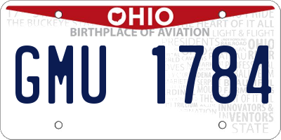 OH license plate GMU1784