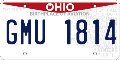 OH license plate GMU1814