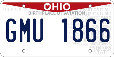OH license plate GMU1866