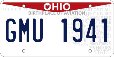 OH license plate GMU1941