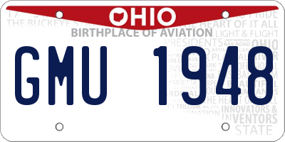 OH license plate GMU1948