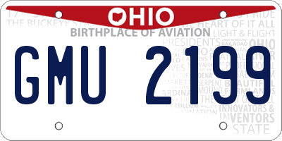 OH license plate GMU2199