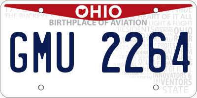 OH license plate GMU2264