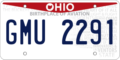 OH license plate GMU2291