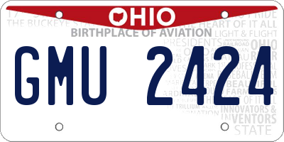 OH license plate GMU2424
