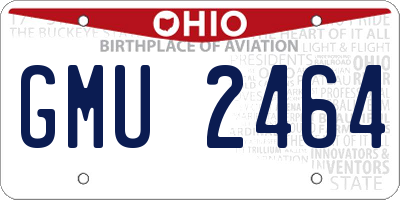 OH license plate GMU2464
