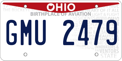 OH license plate GMU2479