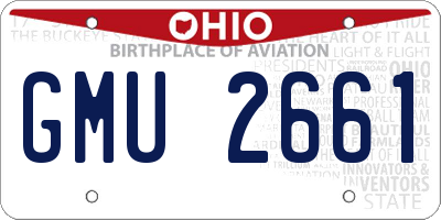 OH license plate GMU2661