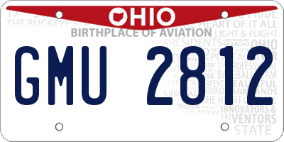 OH license plate GMU2812