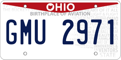 OH license plate GMU2971