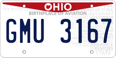 OH license plate GMU3167